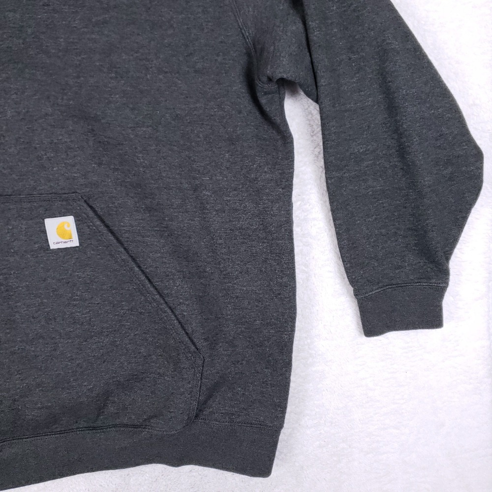 Carhartt Hoodie Mens 2XL Loose Fit K121 Pullover Carbon Gray Workwear Sweatshirt - Picture 4 of 10